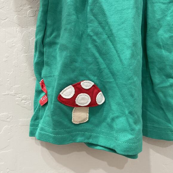 Toby Tiger Pink & Green Reindeer Appliqué Long Sleeve Dress - Picture 6 of 7